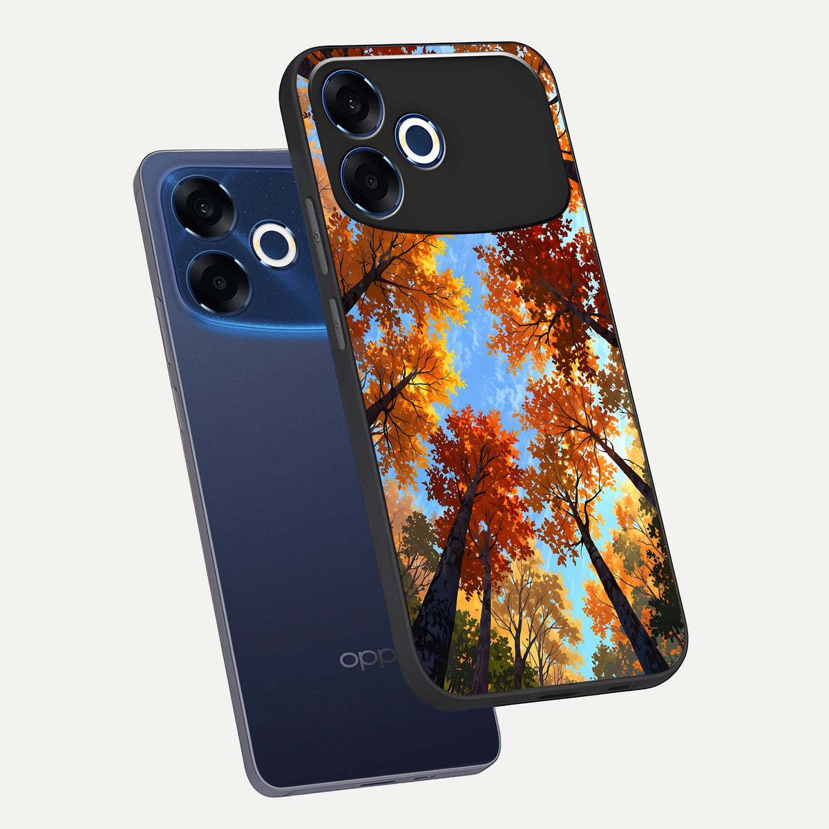  Autumn Sky Rise phone case For Oppo F33 Pro 5G showing premium glass back cover with detailed artwork