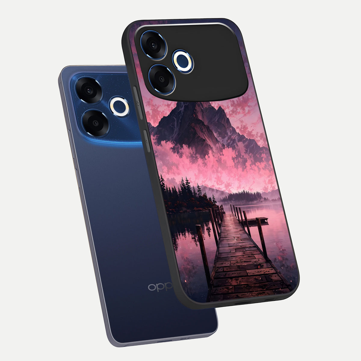  Beautiful Mountain View phone case For Oppo F33 Pro 5G showing premium glass back cover with detailed artwork
