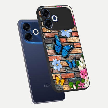 Brick Bloom Flight phone case For Oppo F33 Pro 5G showing premium glass back cover with detailed artwork