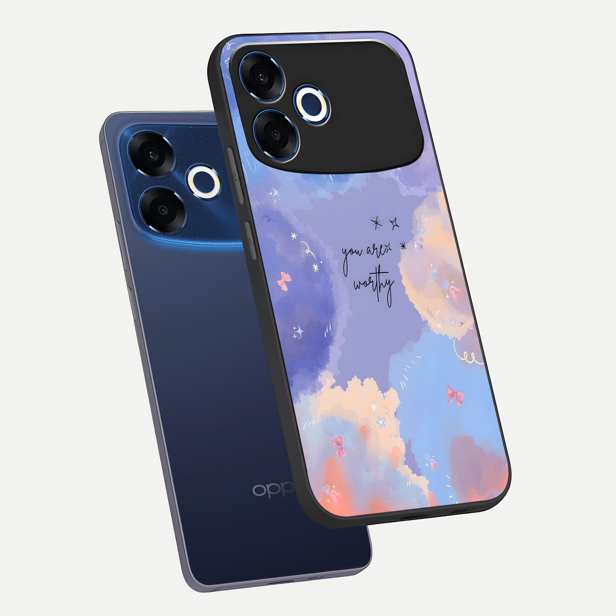  Celestial Cloud Magic phone case For Oppo F33 Pro 5G showing premium glass back cover with detailed artwork