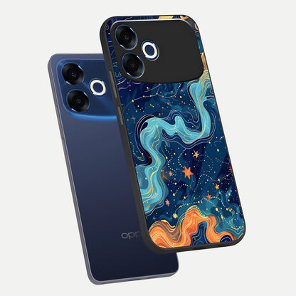  Celestial Dream Flow phone case For Oppo F33 Pro 5G showing premium glass back cover with detailed artwork