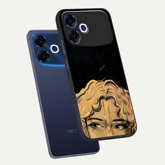  Celestial Gods Plan phone case For Oppo F33 Pro 5G showing premium glass back cover with detailed artwork