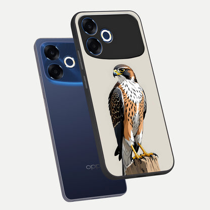  Clever Eagle phone case For Oppo F33 Pro 5G showing premium glass back cover with detailed artwork