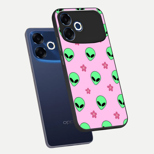  Cosmic Cute Crush phone case For Oppo F33 Pro 5G showing premium glass back cover with detailed artwork