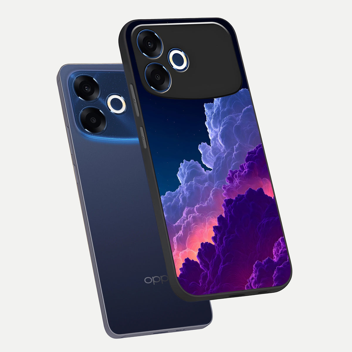  Dreamy Cloud Skies phone case For Oppo F33 Pro 5G showing premium glass back cover with detailed artwork