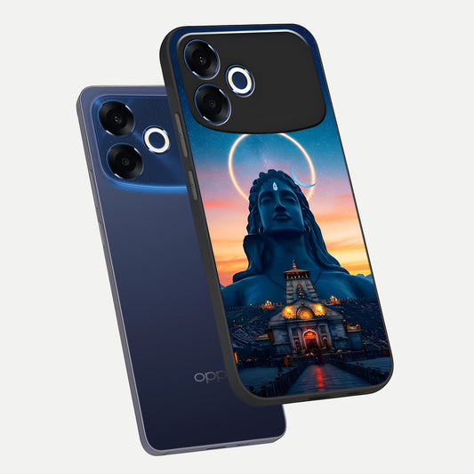 Eternal Shiva Aura phone case For Oppo F33 Pro 5G showing premium glass back cover with detailed artwork