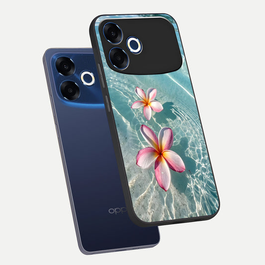  Floating Bloom Bliss phone case For Oppo F33 Pro 5G showing premium glass back cover with detailed artwork