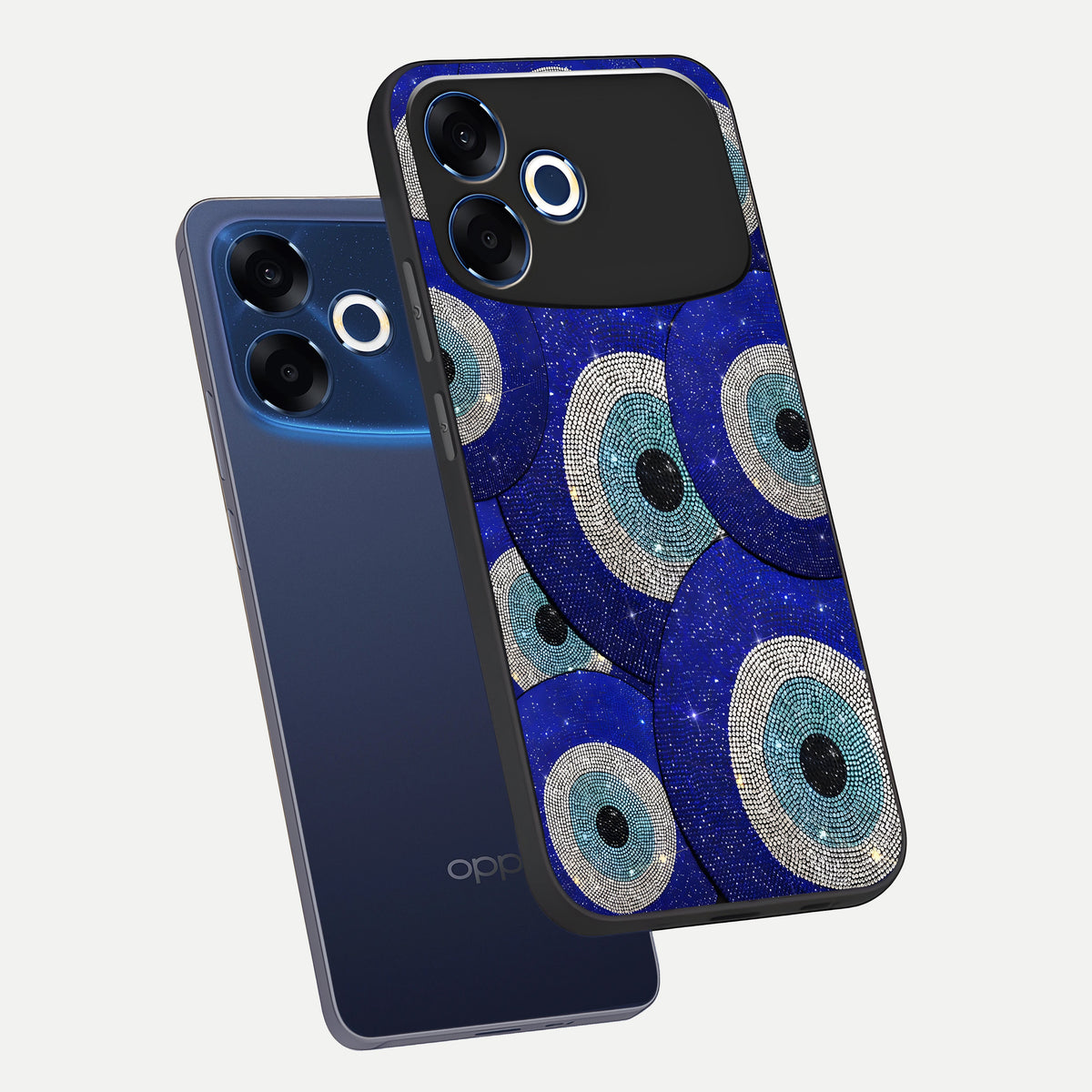  Galaxy Eye Flow phone case For Oppo F33 Pro 5G showing premium glass back cover with detailed artwork
