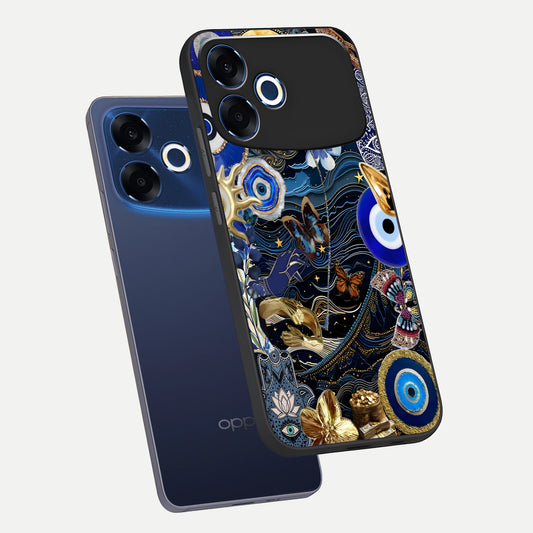  Golden Moon Magic phone case For Oppo F33 Pro 5G showing premium glass back cover with detailed artwork