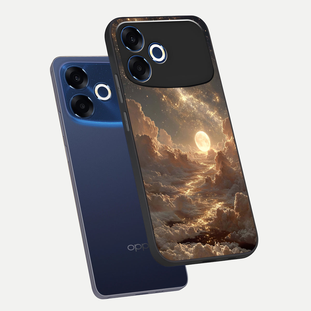  Golden Sky Dream phone case For Oppo F33 Pro 5G showing premium glass back cover with detailed artwork