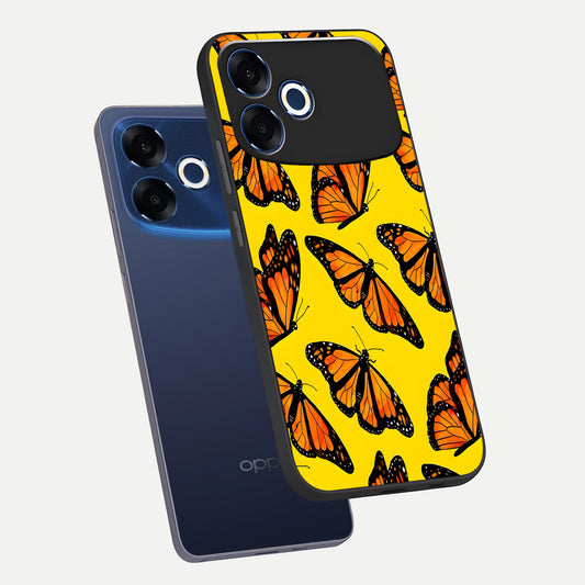  Golden Wing Flight phone case For Oppo F33 Pro 5G showing premium glass back cover with detailed artwork
