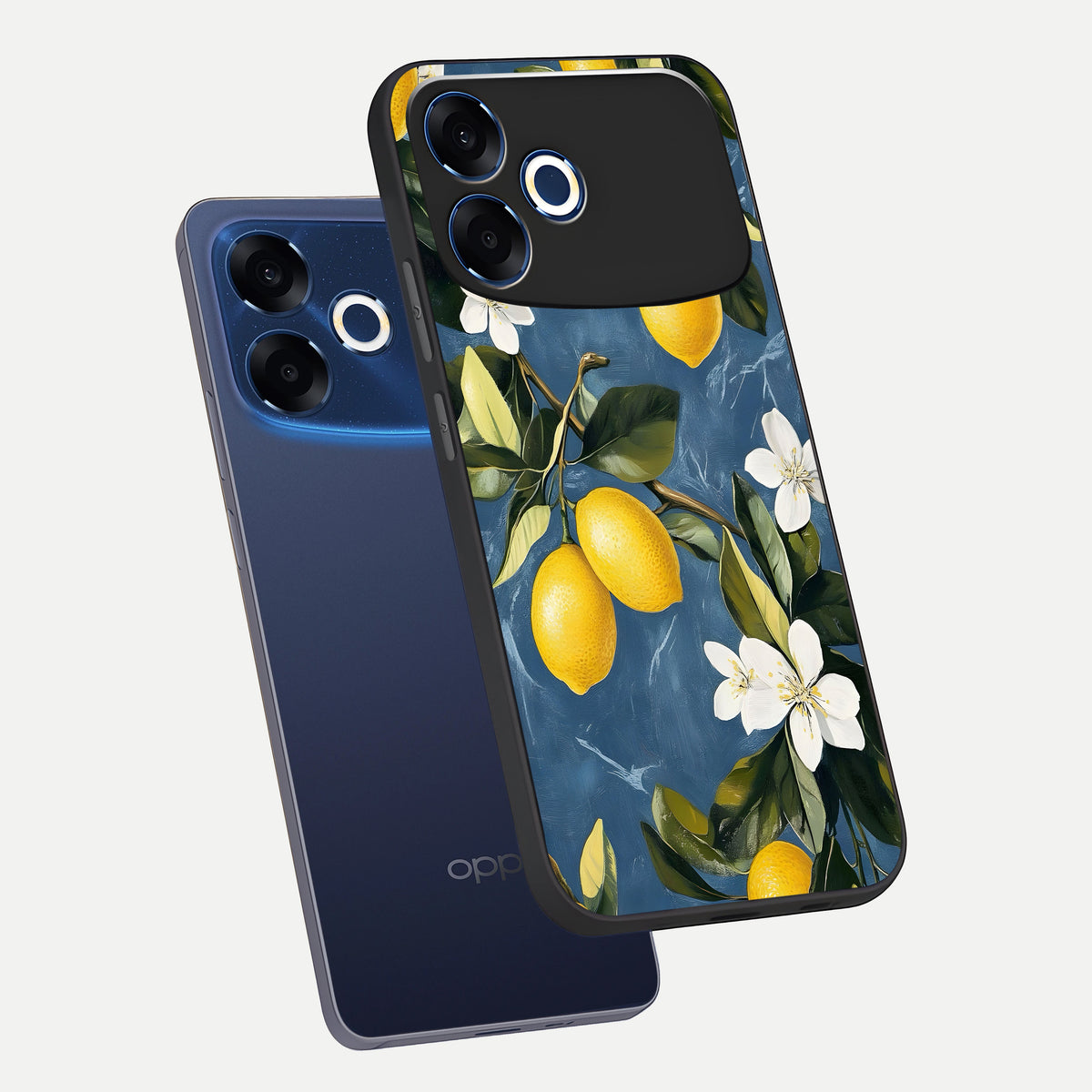  Lemon Dream Garden phone case For Oppo F33 Pro 5G showing premium glass back cover with detailed artwork