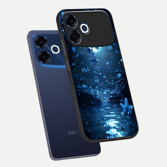  Moonlight Petal Dream phone case For Oppo F33 Pro 5G showing premium glass back cover with detailed artwork