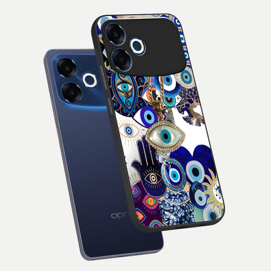  Mystic Charm Eye phone case For Oppo F33 Pro 5G showing premium glass back cover with detailed artwork