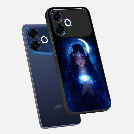  Mystic Moon Queen phone case For Oppo F33 Pro 5G showing premium glass back cover with detailed artwork