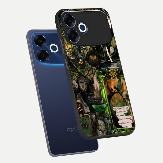  Mystic Woods Secret phone case For Oppo F33 Pro 5G showing premium glass back cover with detailed artwork