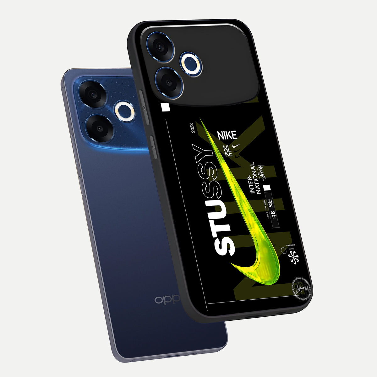  Neon Street Edition phone case For Oppo F33 Pro 5G showing premium glass back cover with detailed artwork