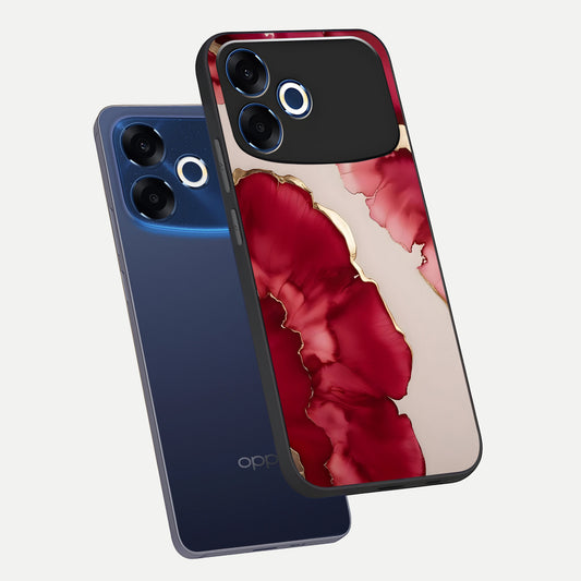  Pink And White Marble phone case For Oppo F33 Pro 5G showing premium glass back cover with detailed artwork
