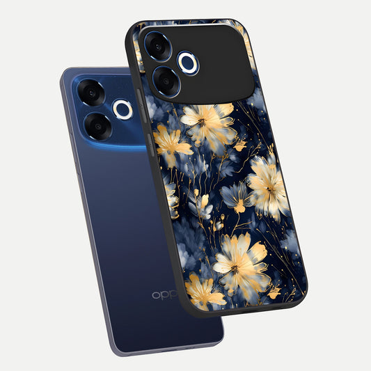  Royal Petal Dream phone case For Oppo F33 Pro 5G showing premium glass back cover with detailed artwork
