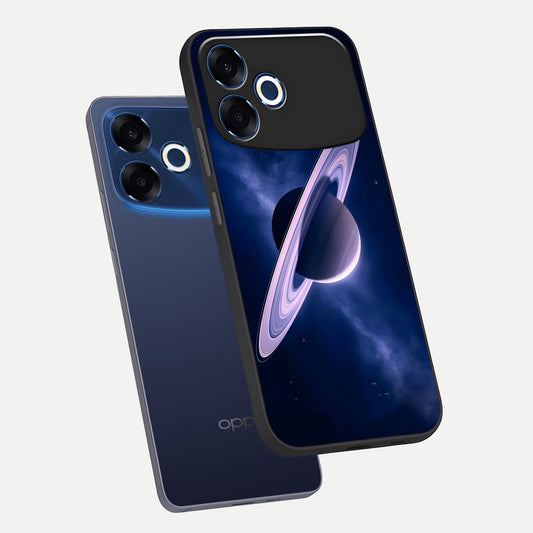  Saturn Ring Mystique phone case For Oppo F33 Pro 5G showing premium glass back cover with detailed artwork