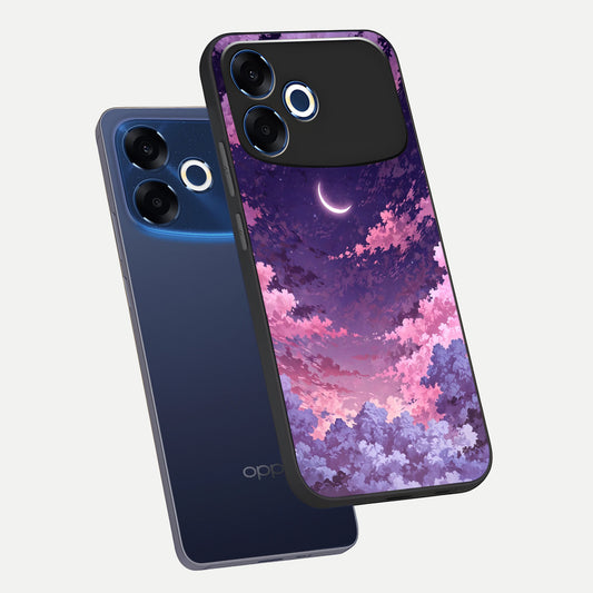  Sky Drift Clouds phone case For Oppo F33 Pro 5G showing premium glass back cover with detailed artwork