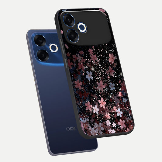  Starlit Flower Dreams phone case For Oppo F33 Pro 5G showing premium glass back cover with detailed artwork