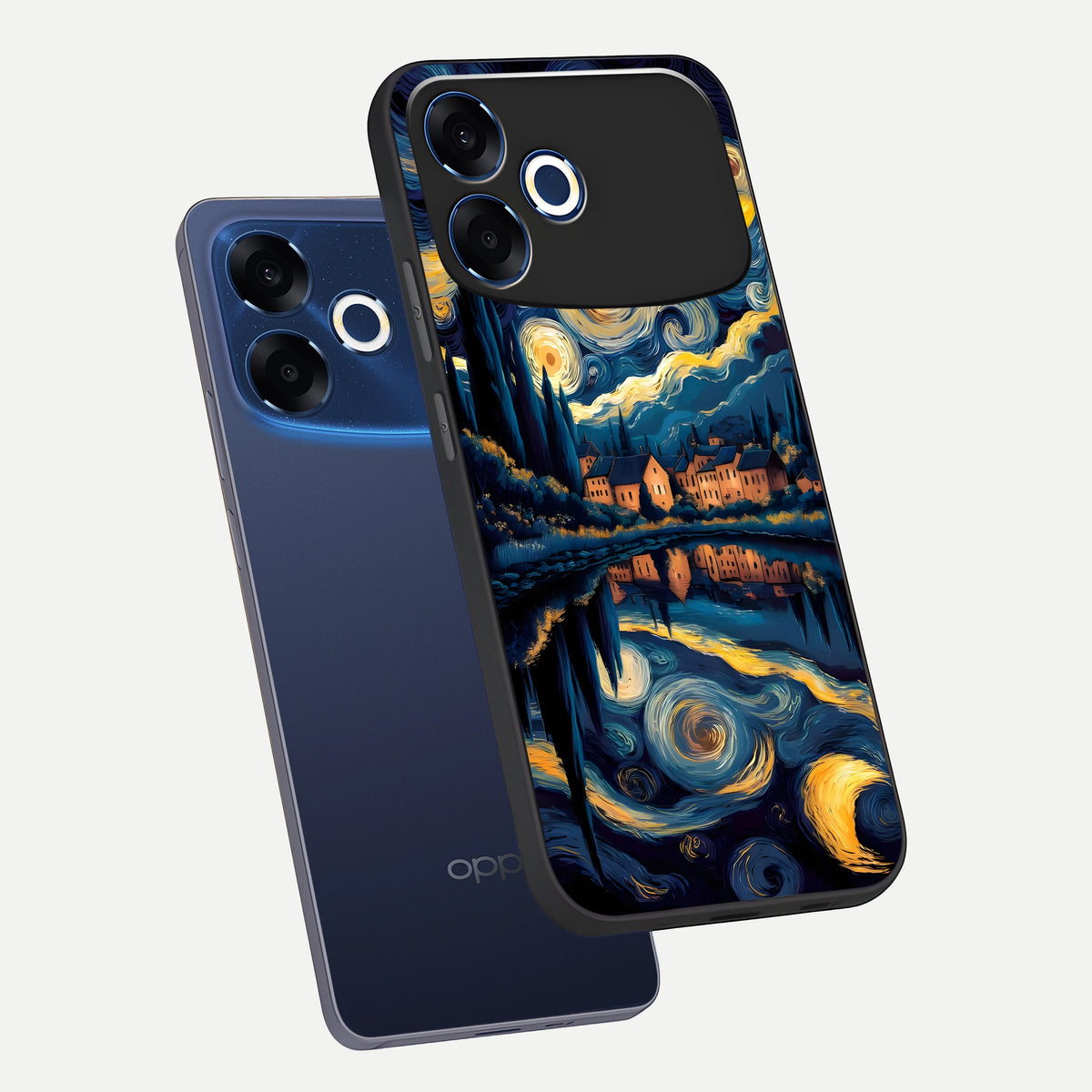  Starry Sky Serenity phone case For Oppo F33 Pro 5G showing premium glass back cover with detailed artwork