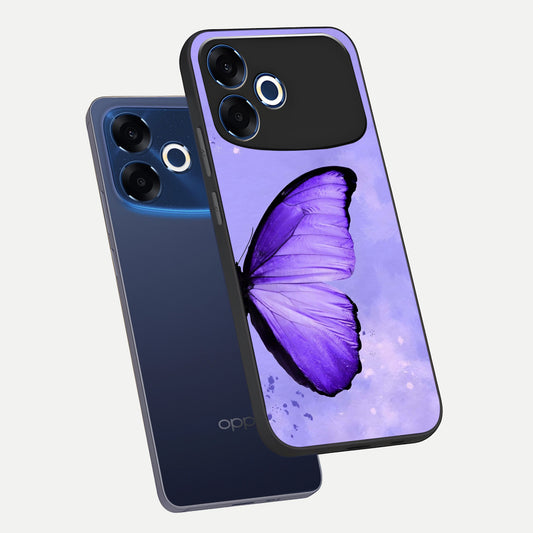  Violet Dream Wing phone case For Oppo F33 Pro 5G showing premium glass back cover with detailed artwork