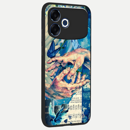  Aesthetic Divider back cover For Oppo F33 Pro 5G slim fit glass case with vibrant aesthetic design
