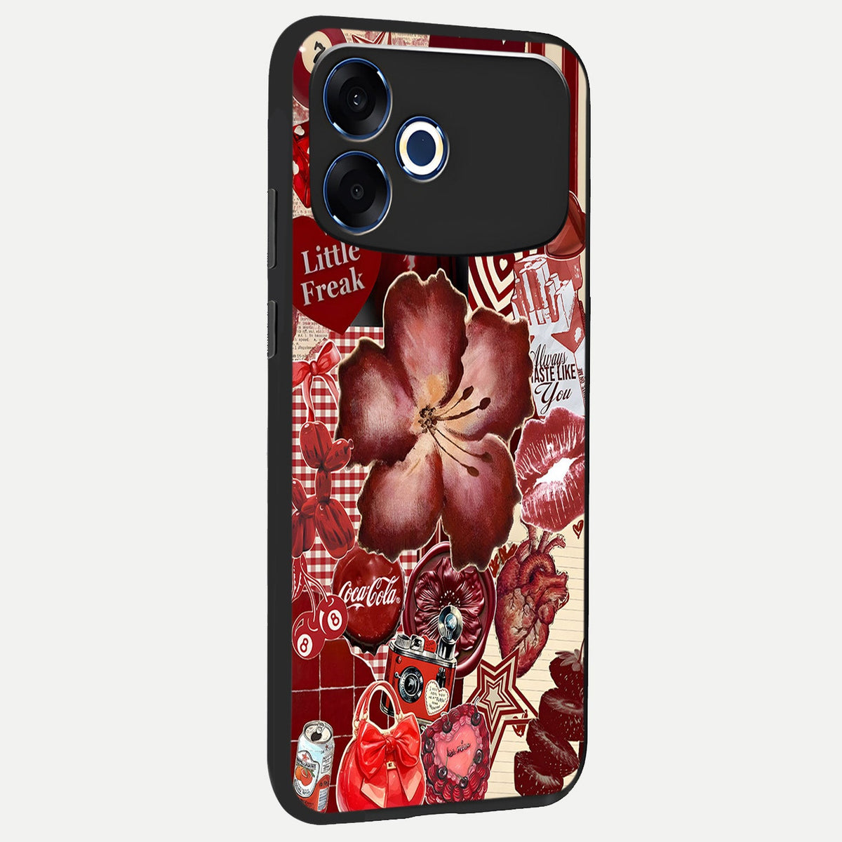  Aesthetic Little Freak back cover For Oppo F33 Pro 5G slim fit glass case with vibrant aesthetic design