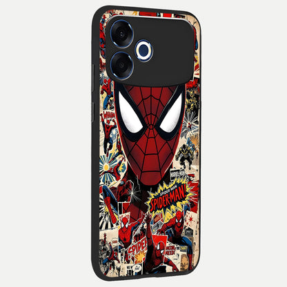  Aesthetic Wonder Spider back cover For Oppo F33 Pro 5G slim fit glass case with vibrant aesthetic design