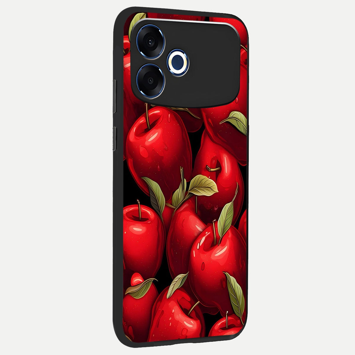  Apple Pattern back cover For Oppo F33 Pro 5G slim fit glass case with vibrant aesthetic design