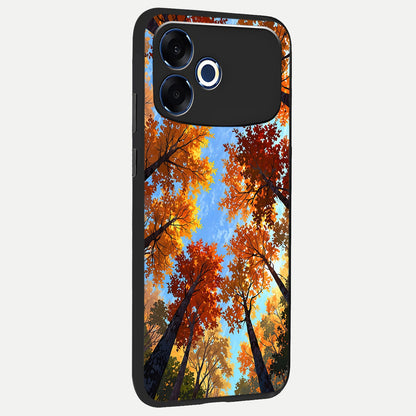  Autumn Sky Rise back cover For Oppo F33 Pro 5G slim fit glass case with vibrant aesthetic design