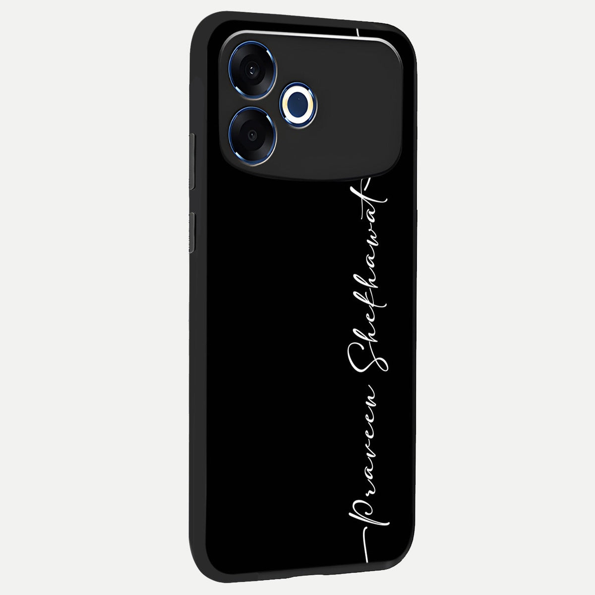  Black Tune Custom Name back cover For Oppo F33 Pro 5G slim fit glass case with vibrant aesthetic design