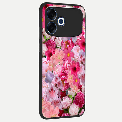  Bloom Crush Fantasy back cover For Oppo F33 Pro 5G slim fit glass case with vibrant aesthetic design