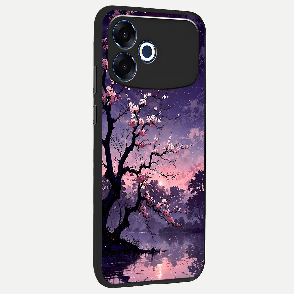  Blossom Pink Moon back cover For Oppo F33 Pro 5G slim fit glass case with vibrant aesthetic design