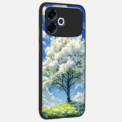  Blossom Sky Serenity back cover For Oppo F33 Pro 5G slim fit glass case with vibrant aesthetic design