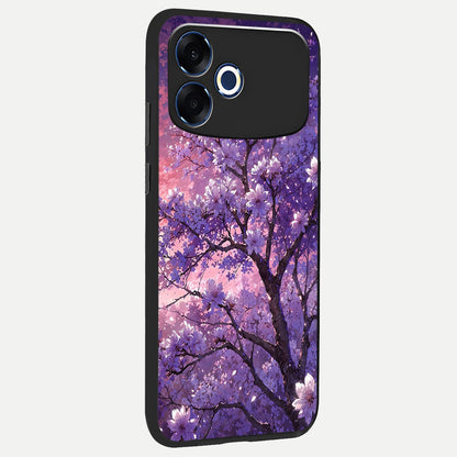  Blossom Tree back cover For Oppo F33 Pro 5G slim fit glass case with vibrant aesthetic design