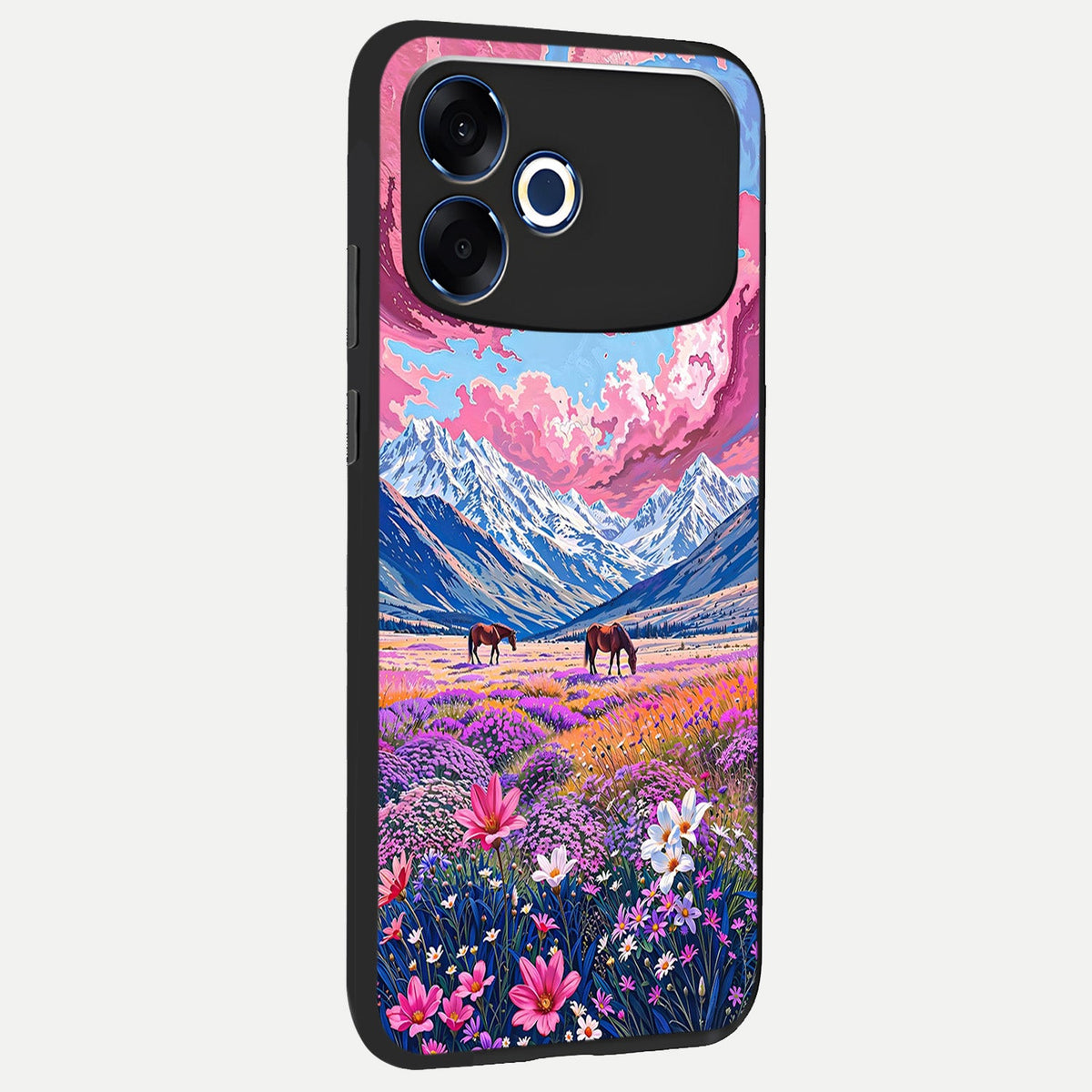  Blossom Valley Dream back cover For Oppo F33 Pro 5G slim fit glass case with vibrant aesthetic design