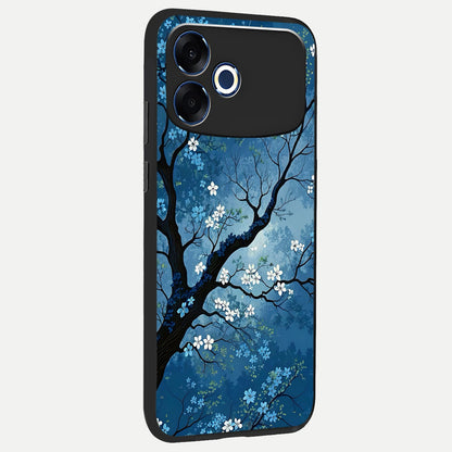  Blue Tree Serenity back cover For Oppo F33 Pro 5G slim fit glass case with vibrant aesthetic design