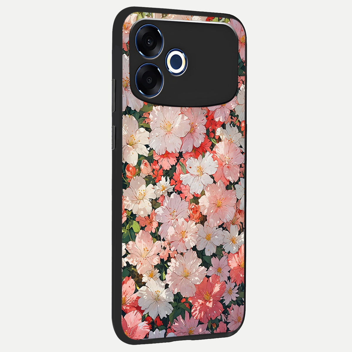  Blush Bloom Field back cover For Oppo F33 Pro 5G slim fit glass case with vibrant aesthetic design
