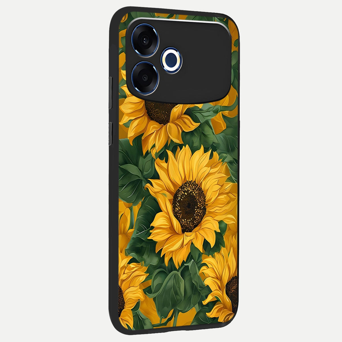  Bright Sunflower Bloom back cover For Oppo F33 Pro 5G slim fit glass case with vibrant aesthetic design