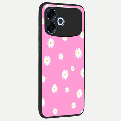  Bubblegum Daisy Pop back cover For Oppo F33 Pro 5G slim fit glass case with vibrant aesthetic design