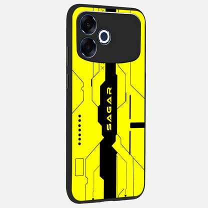  Circuit CYBERPUNK Custom Name back cover For Oppo F33 Pro 5G slim fit glass case with vibrant aesthetic design