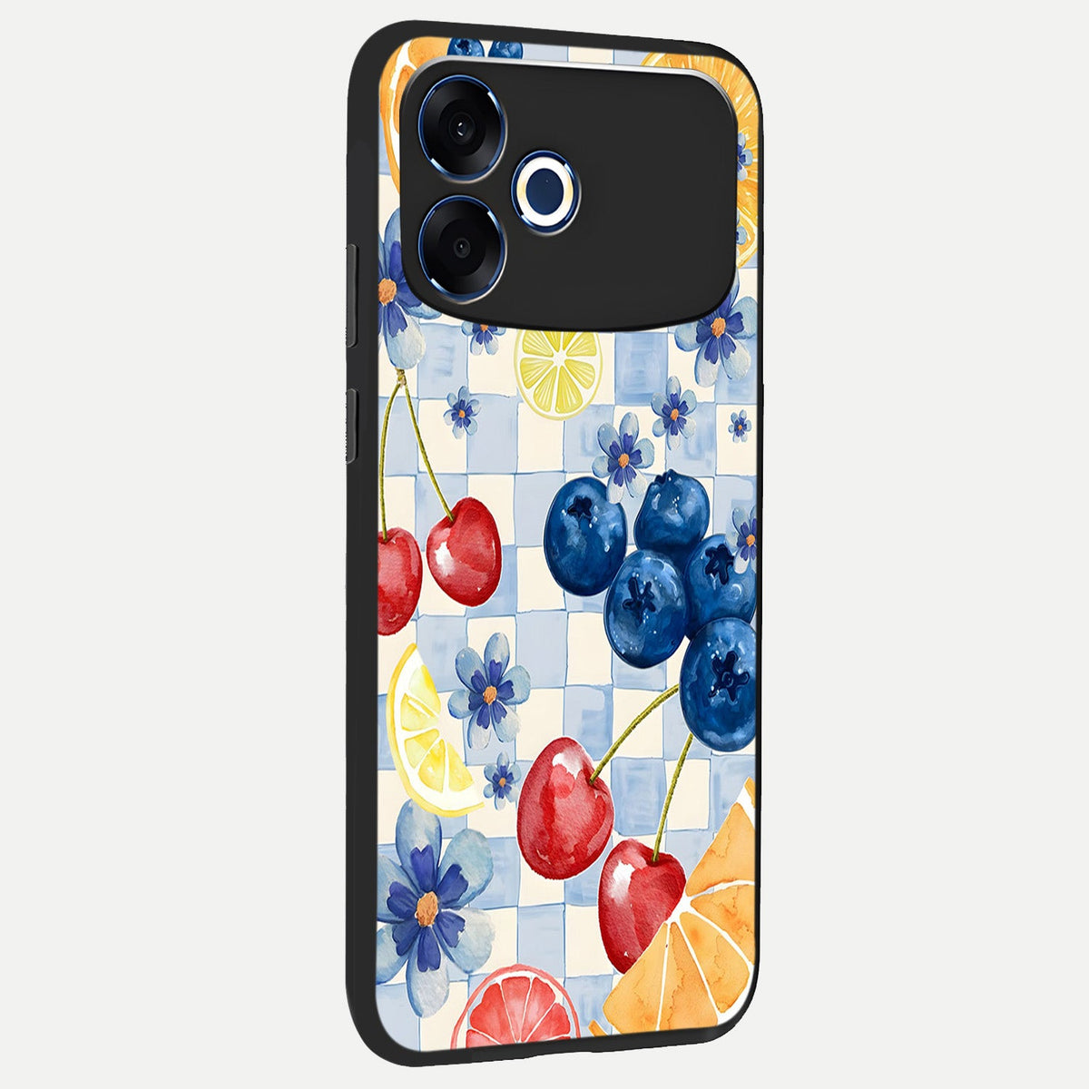  Citrus Bloom Joy back cover For Oppo F33 Pro 5G slim fit glass case with vibrant aesthetic design