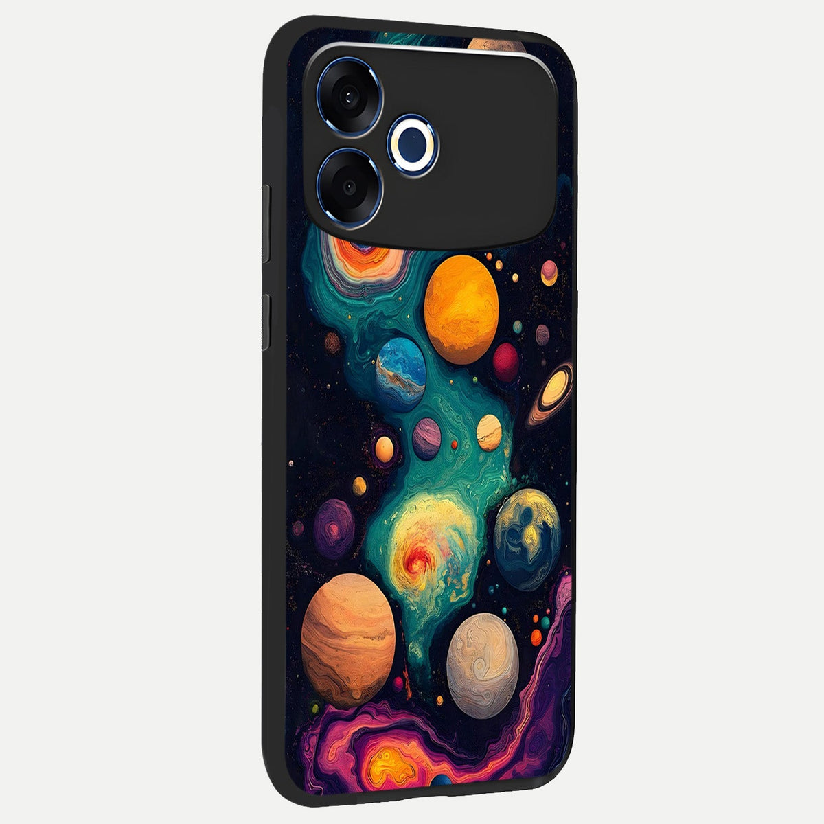  Cosmic Planet Journey back cover For Oppo F33 Pro 5G slim fit glass case with vibrant aesthetic design