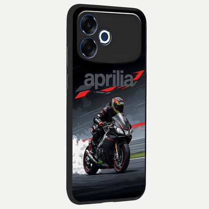  Dark Aprilla back cover For Oppo F33 Pro 5G slim fit glass case with vibrant aesthetic design
