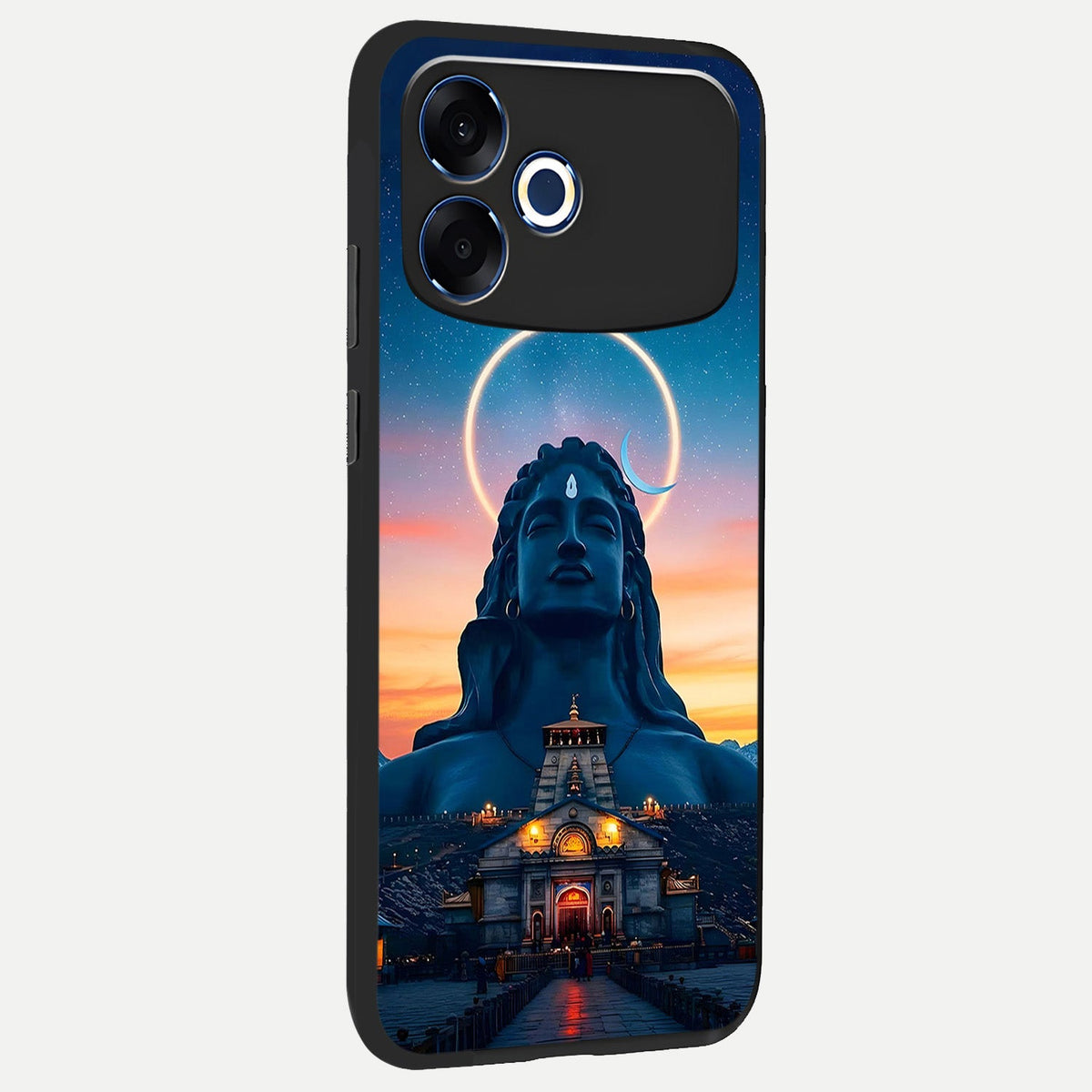  Eternal Shiva Aura back cover For Oppo F33 Pro 5G slim fit glass case with vibrant aesthetic design