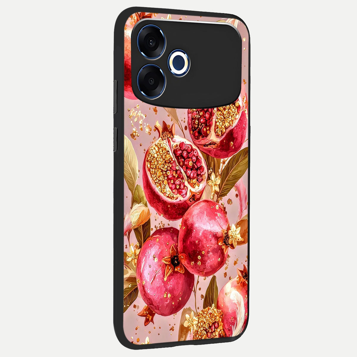  Golden Bloom Glow back cover For Oppo F33 Pro 5G slim fit glass case with vibrant aesthetic design