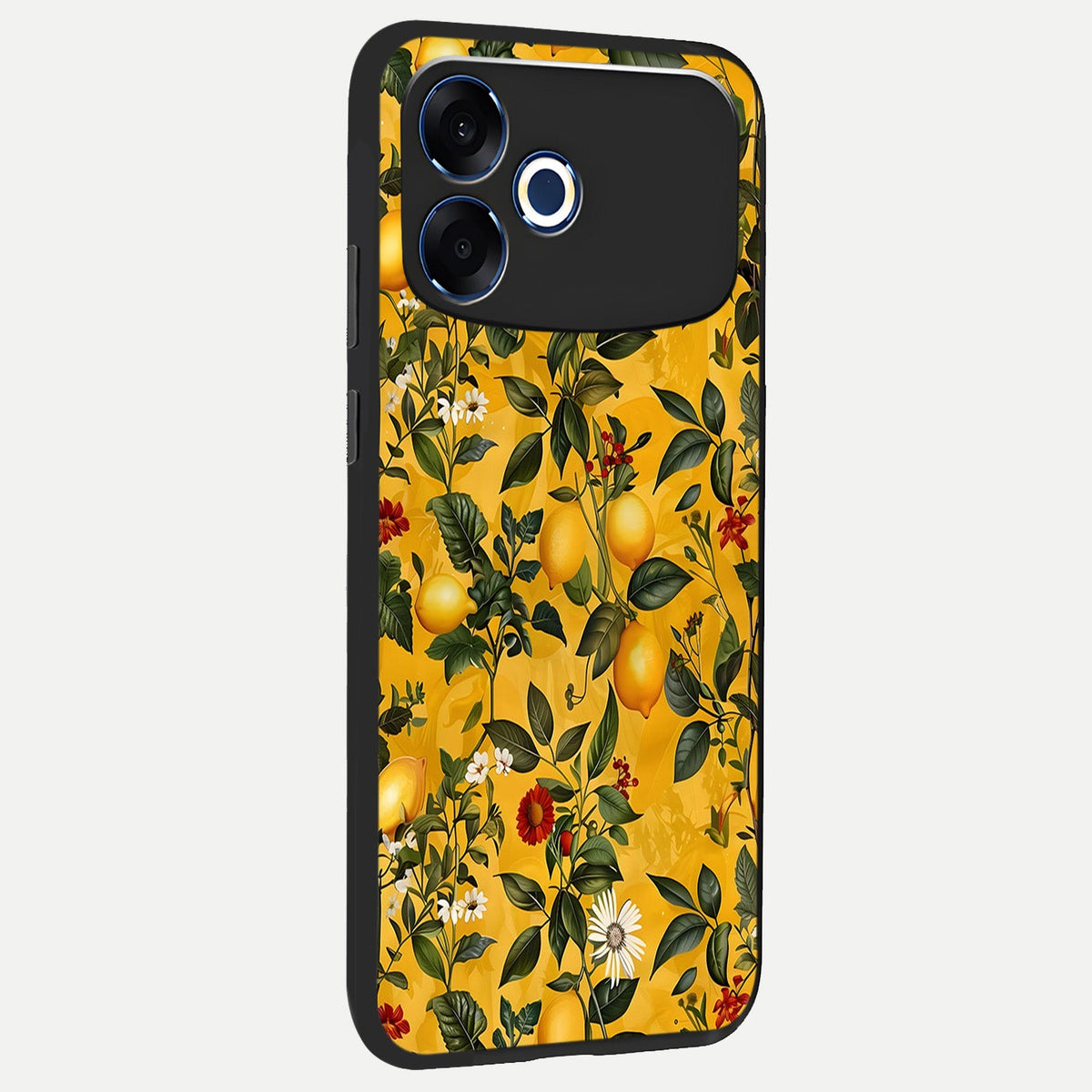 Golden Lemon Field back cover For Oppo F33 Pro 5G slim fit glass case with vibrant aesthetic design